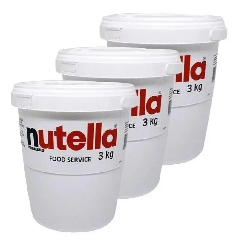 Kit 3 Baldes de Nutella 3kg (9kg)