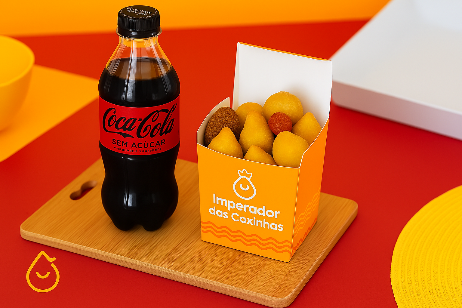 25 Salgadinhos + Coca-Cola Média