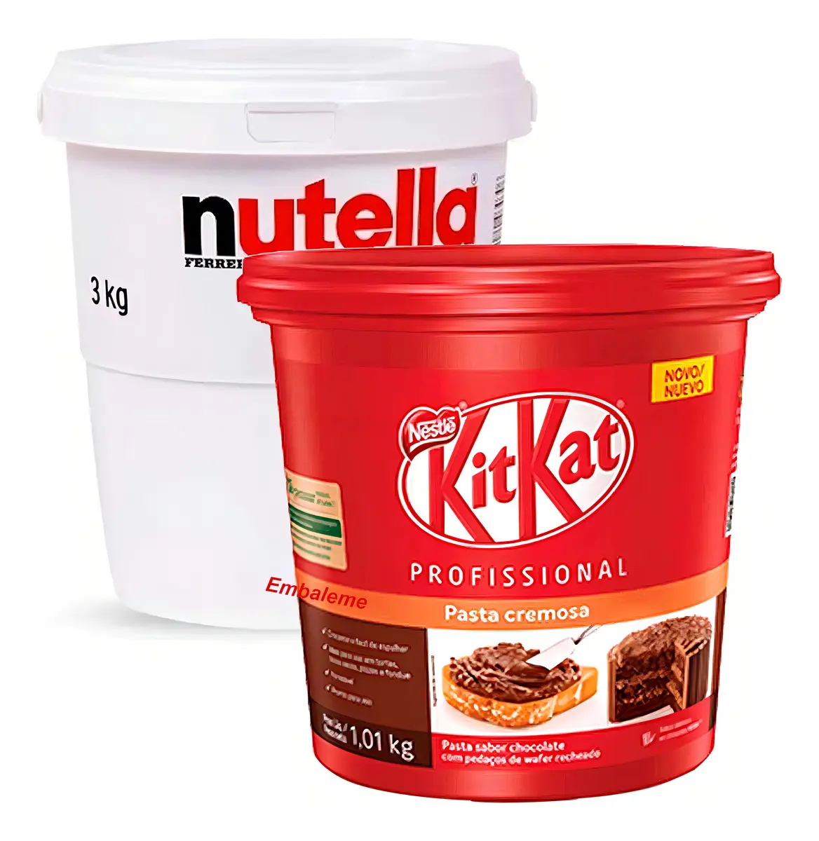 Kit Nutella 3kg + Creme KitKat