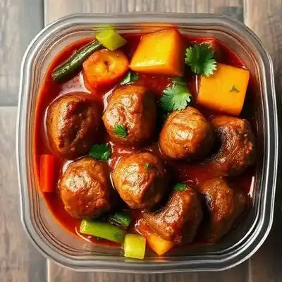 Almôndegas de Carne com Legumes